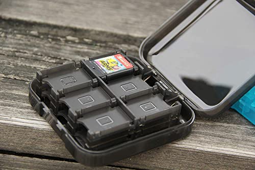 Caja de Juego Compatible con Nintendo Switch, para hasta 12 Juegos de Conmutador Nintendo, Organizador de Tarjeta de Juego, Estuche Transparente para Almacenar Game Cards (Negro # 2)