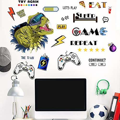 Calcomanías de pared de Game Zone, Boy Gamer Pegatinas de pared, pegatinas de pared de control de jugador, Pegatinas de pared para juegos Para Dormitorio Para Salón Sala De Juegos, Niño Wall Stickers