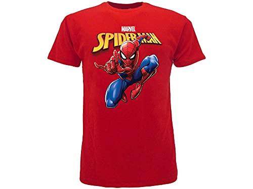 Camiseta de Spiderman original de Spider-Man para hombre con araña roja, de Marvel oficial, rojo, 3-4 Años