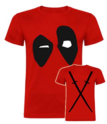 Camiseta Inspirada en Deadpool - Katanas en la Espalda (XL)