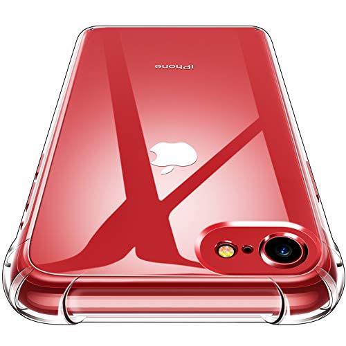 CANSHN Funda para iPhone SE 2020/8/7,Carcasa Protectora Antigolpes Transparente con Parachoques de TPU Suave [Slim Delgada] Anti-Choques Compatible para iPhone SE 2ª /8/7 4.7” - Transparente
