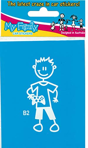 Car Stickers ~ Sticker ~ 'My Family' ~ BOY ~ WITH XBOX CONTROLLER (B2)