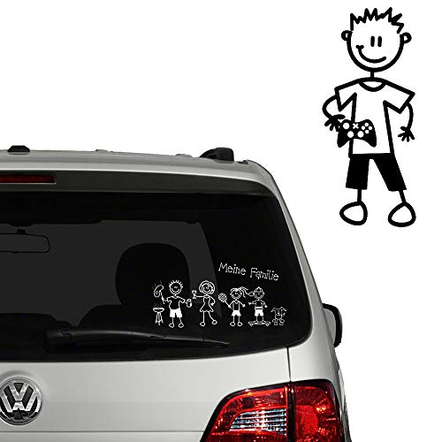 Car Stickers ~ Sticker ~ 'My Family' ~ BOY ~ WITH XBOX CONTROLLER (B2)