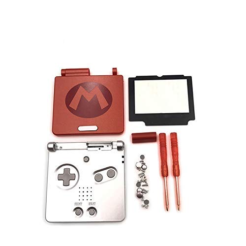 Carcasa carcasa carcasa carcasa + herramientas para GBA SP Gameboy Advance SP pieza de reparación (Mario Limited Edition)