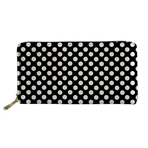Cartera de piel sintética para mujer y hombre, diseño de piña Multicolor Diseño de lunares large