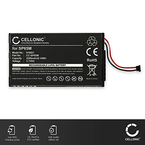 CELLONIC® Batería de Repuesto SP65M para Sony PS Vita (PCH-1000 / PCH-1004) / PS Vita (PCH-1100 / PCH-1104), 2200mAh + Juego de Destornilladores, Accu de Larga duración