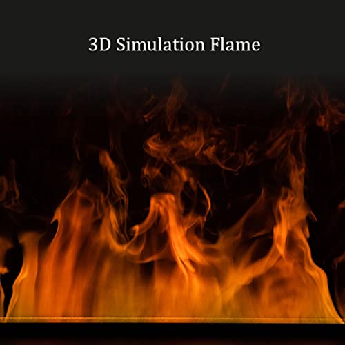 Chimenea Eléctrica Atomización incrustada 3D Chimenea eléctrica Simulación Flame Flame Steam Humidificación Hogar Sala de estar Decorativos Electricos Chimeneas Chimeneas Eléctricas ( Size : A )