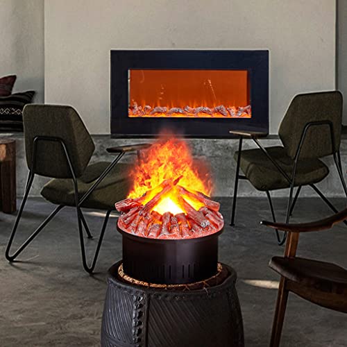 Chimenea eléctrica Hogar Steam Chimenea eléctrica Simulación moderna Carbón de leña Electrics Electrics Chimenea Redonda Atomización 3D Chimenea eléctrica Humidificador Adornos Chimenea Decorativa