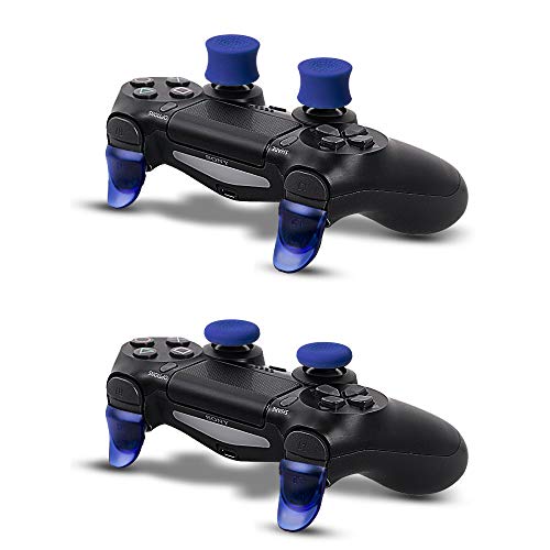 CHIN FAI L2 R2 de Repuesto Botones Trigger Grips Extender, 3 Pares Antideslizante joysticks Thumb Stick Caps Funda para Playstation 4 PS4 Controlador 030 JDM (Azul)