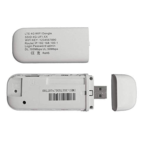 Cicony Módem 3G/4G LTE USB 150 Mbit/s WiFi Hotspot Router para Ordenador de sobremesa y portátil (Blanco)