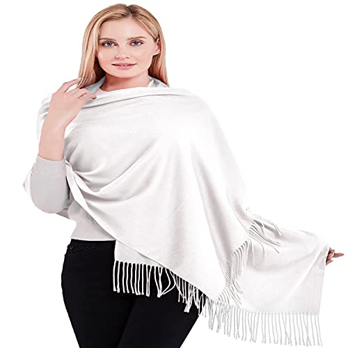 CJ Apparel Chal grueso de mezcla de algodón con diseño de color sólido y mezcla de segundos bufanda para envolver la cabeza, cubierta para la cara, Pashmina