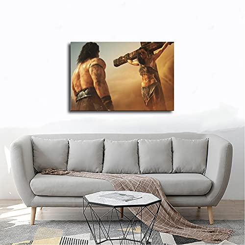 Clásico juego popular cubierta Conan Exiles 2 póster de lona para dormitorio, deportes, paisaje, decoración de habitación, marco de regalo, 50 x 75 cm