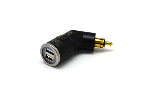 Cliff-Top Cargador USB Hella (DIN) de 3,3 amperios (en ángulo), compatible con motocicletas BMW