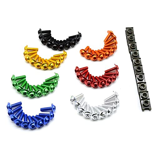 Clips de tornillos, 10pcs 6mm Cuerpo de motocicleta Pernos de carenado Tornillos Spire Speed Sujetador Clips Tornillo Nueces de resorte Nueces compatibles con CBR 600 F2, F3, F4, F 4i CBR900RR