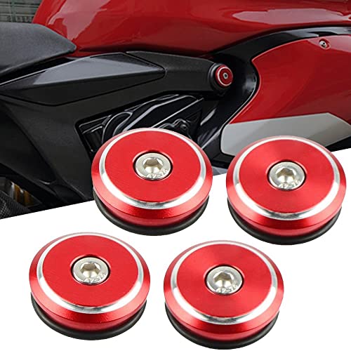 Clips de tornillos, Motocicleta Cnc Tapa del tapa del orificio del marco de la decoración PROTECTOR PROTECTOR COMPATIBLE CON DU-CATI Superbike 1199 899 955 955 Panigale R / s v2 v4 ( Color : Red )