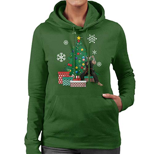 Cloud City 7 Heihachi Mishima Around The Christmas Tree Tekken Women's Hooded Sweatshirt