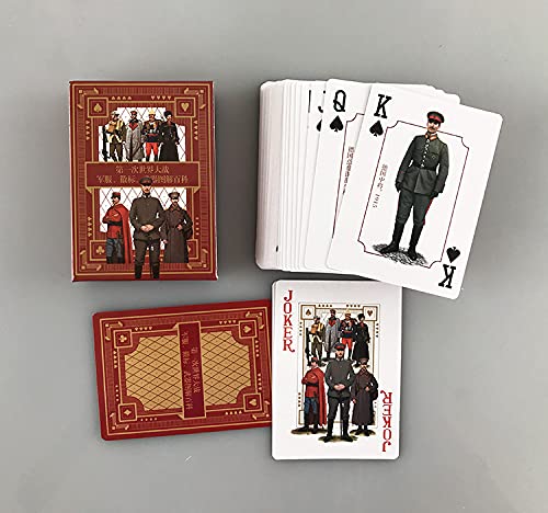 Colección de cartas de póquer de la WWI's Playing Cards para hombres o mujeres, ideal para magia, juegos de cartas y fiestas