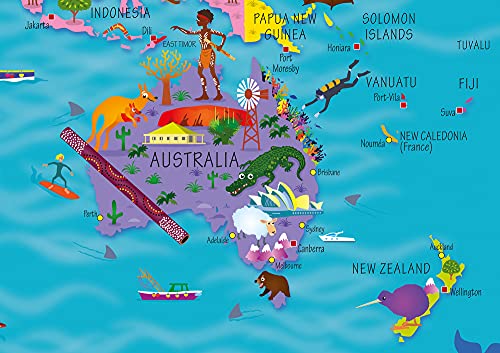 Collins Children’s World Wall Map: An illustrated poster for your wall