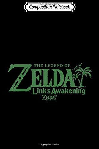 Composition Notebook: Legend Of Zelda Links Awakening Palm Tree Green Text Logo  Journal/Notebook Blank Lined Ruled 6x9 100 Pages