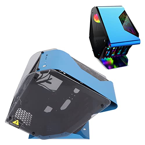 Computadora de Escritorio para Juegos, Diseño Transparente, Iluminación RGB, Chasis de Escritorio, Juegos, Alta Compatibilidad Interna para el Hogar Y la Oficina