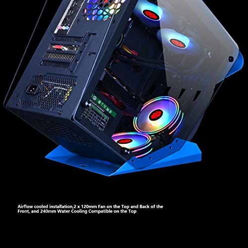 Computadora de Escritorio para Juegos, Diseño Transparente, Iluminación RGB, Chasis de Escritorio, Juegos, Alta Compatibilidad Interna para el Hogar Y la Oficina