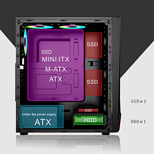 Computadora de Escritorio para PC para Juegos, Chasis de Escritorio de Alta Compatibilidad Interna para el Hogar para la Oficina