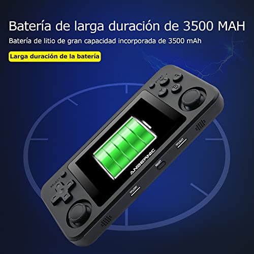 Consola de videojuegos RG351P Pantalla IPS de 3,5 pulgadas Reproductor de juegos portátil retro de bolsillo portátil para PS1 / N64 / PSP / DC / GB con más de 2500 juegos