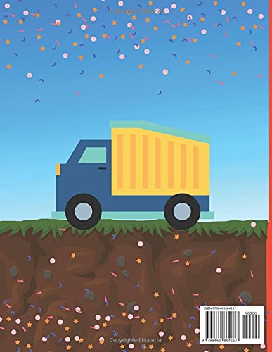 Construction Vehicles Coloring Book: A Fun Coloring Activity Book For Boys and Girls Filled with 60 images of Big Trucks, Cranes, Tractors, Diggers and Dumpers