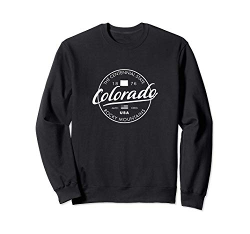 Contorno del Estado de Colorado Diseño Gráfico Clásico Retro Sudadera