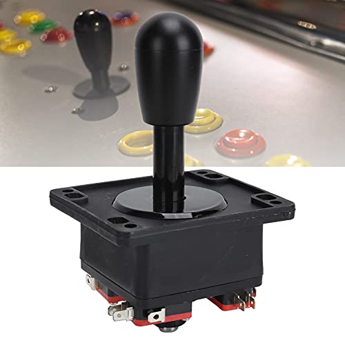 Controlador de Juegos de Arcade, Kit de Piezas de Bricolaje para PC, Juegos de Windows, 1 Joystick de Estilo Americano + 10 Botones + 10 interruptores + codificador USB de retardo Cero(Negro)
