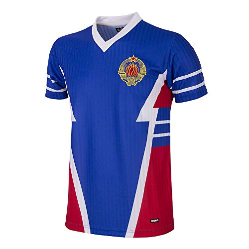 Copa Camiseta de fútbol Retro de Yugoslavia 1990 para Hombre, Hombre, 234, Azul, S