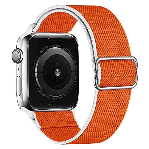 Correa Nylon Loop Compatible con Apple Watch Band 38mm 40mm 42mm 44mm 41mm 45mm, Pulsera elástica Ajustable para Hombres y Mujeres, Correa Trenzada elástica para iWatch SE Series 7/6/5/4/3/2/1