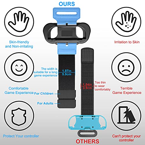 Correas de muñeca para Just Dance de 2020 y 2019 y Zumba Burn It Up, para mando de la consola Nintendo Switch, correa elástica ajustable para mando Joy Con, dos tamaños, para adultos y niños