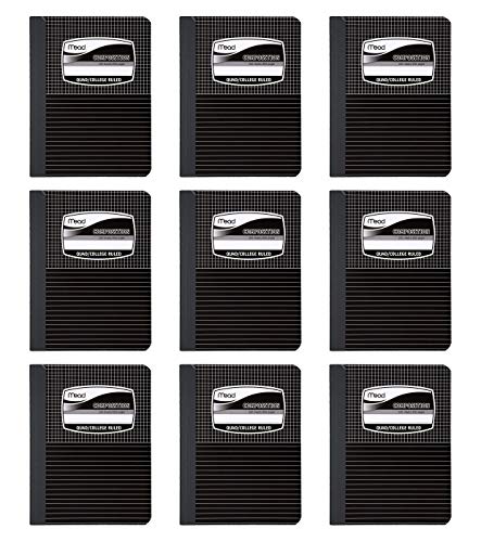 Cuaderno de composición de gráficos, mármol negro, 19 x 22 cm, se vende como 9 unidades