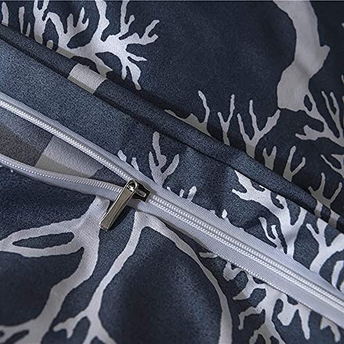 Cubierta De La Cubierta Del Edredón Boho Cubierta De Edredón Floral, Conjunto De Ropa De Cama Antiarrugas Suave Zpper Cierre, Jardín De Estilo Rural Cubierta D(Size:King 264x229cm(104x90inch),Color:C)