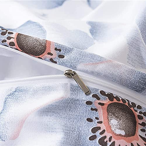 Cubierta De La Cubierta Del Edredón Boho Cubierta De Edredón Floral, Conjunto De Ropa De Cama Antiarrugas Suave Zpper Cierre, Jardín De Estilo Rural Cubierta (Size:King 264x229cm(104x90inch),Color:mi)