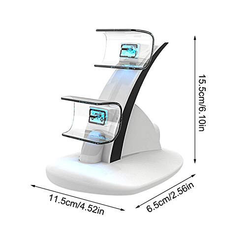 Cucheeky Cargador Dual Del Controlador Inalámbrico PS5, Estación De Soporte De Carga Rápida Del Muelle Del Cargador Del Controlador Dual Para PS5