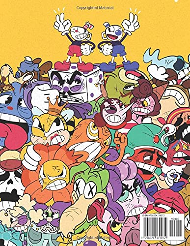 Cuphead Coloring Book: 50 Awesome & Jumbo Coloring Pages Of Cuphead for Fans To Relax