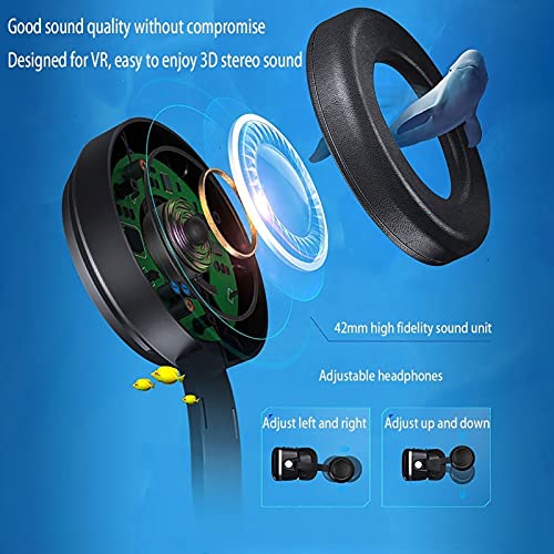 CYLZRCl Auriculares VR Gafas VR Gafas VR Claridad Ajustable Visualización Impactante Películas Panorámicas 360 ° Nivel IMAX Transmitancia Luz del 99,7% Compatible Todos Teléfonos Inteligentes