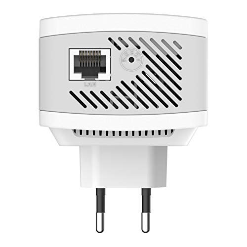 D-Link DAP-1620 - Repetidor WiFi AC1300 con WiFi Mesh, 1 puerto LAN Gigabit Ethernet RJ-45 10/100/1000Mbps, 2 antenas externas abatibles, punto de acceso 802.11ac, WPS, indicador LED de señal, blanco