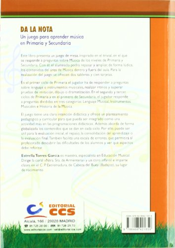 Da la nota: Un juego para aprender música en Primaria y Secundaria (Pentagrama) - 9788498421859