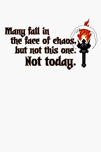 Darkest Dungeon Many Fall in the Face of Chaos, but not this one, Not today Notebook: Minimalist Composition Book | 100 pages | 6" x 9" | Collage ... School, College, University, School Supplies