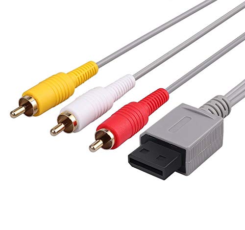 DARLINGTON & Sohns Cable de TV para Nintendo Wii y Wii U Consola SCART, cable de vídeo, cable de TV, 3 RCA