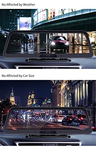 Dash Cam, DVR Para Automóvil 4G Doble Registro ADAS Android 10"Consola Central Espejo GPS Wifi FHD 1080P Lente Trasera Grabadora De Video, Llamadas Manos Libres Bluetooth Dash Cam
