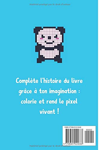Débuter en pixel art: Carnet de pixel art avec des modèles à colorier et des pages quadrillées pour créer, dessiner et s'amuser | Cahier de dessin ... enfants de 6 ans et plus | 15,24 x 22,86 cm