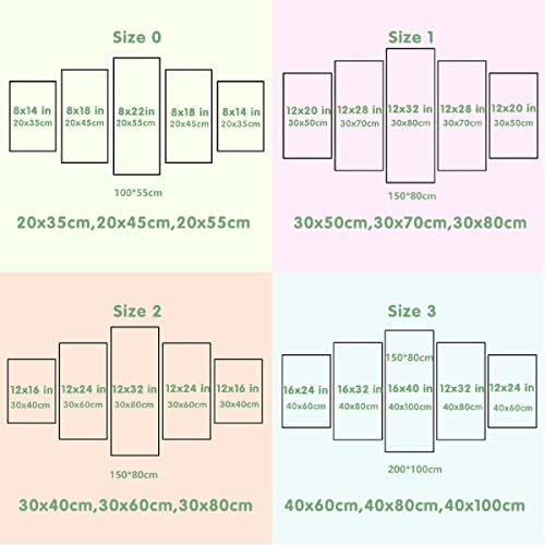 Decoración para el hogar HD imprime imágenes 5 piezas Horizon Zero Dawn Poster Wall Art Work Modular Game Pintura Lienzo para sala de estar Framed Sans cadre_Size2