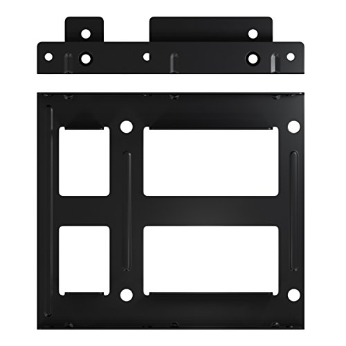 deleyCON Conjunto de Bastidores de Montaje para Discos Duros de 2X 2,5" SSD en el Adaptador de 3,5" Caddies Soporte con Tornillos Incluidos 2 Cables SATA y 2 Adaptadores de Corriente