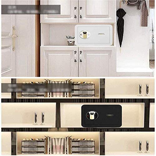 Deluxe Electronic Digital Anti-Theft Safe Box LCD Display Emergency Override Key 20cm Black Finish Anti-Theft Fireproof and Waterproof Smart Home Office Safe Key Safe