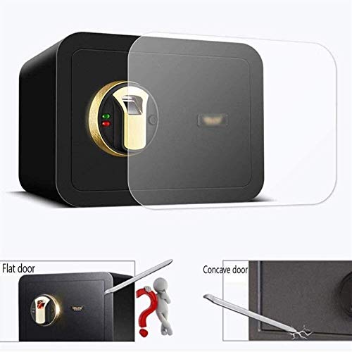 Deluxe Electronic Digital Anti-Theft Safe Box LCD Display Emergency Override Key 20cm Black Finish Anti-Theft Fireproof and Waterproof Smart Home Office Safe Key Safe