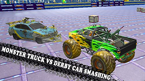 Demolition Monster Truck Derby Car Crash Stunt Destruction Simulator: Ultimate Death Racing Derby Car Crashing & Smashing Fun Games 2021 - Real Whirlpool Grave Digger Derby Car Smash Shooting 3D Games